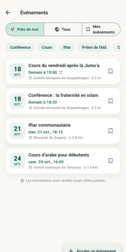 Événements